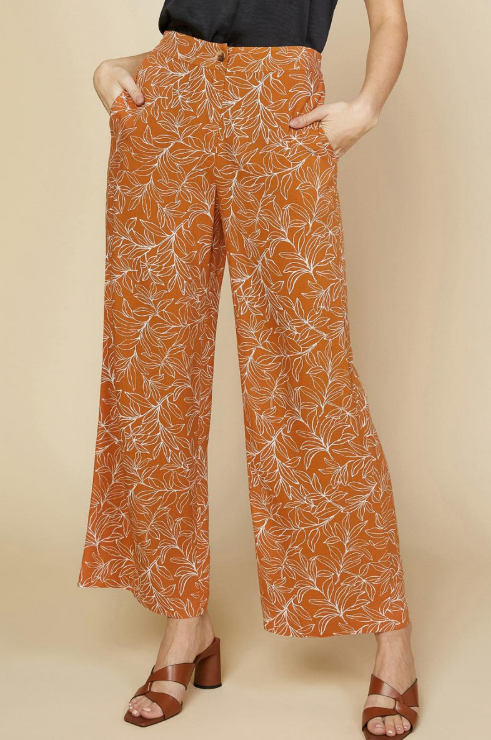 Orange Spice Printed Pants
